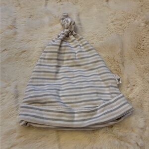 Burt's Bees Baby Gray and White Striped Beanie